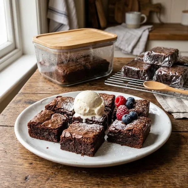 Variantes de brownie en microondas