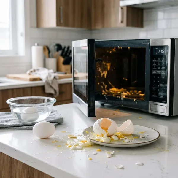 cocer huevos en microondas