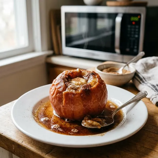 Cómo hacer manzana asada en microondas paso a paso