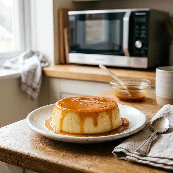 microondas flan de huevo