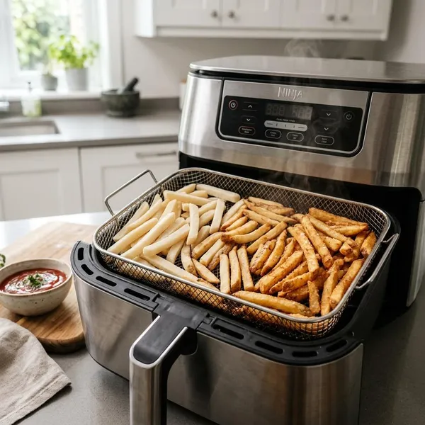patatas fritas congeladas en freidora de aire