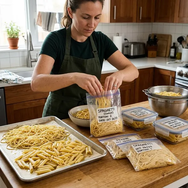 Cómo congelar pasta cocida paso a paso