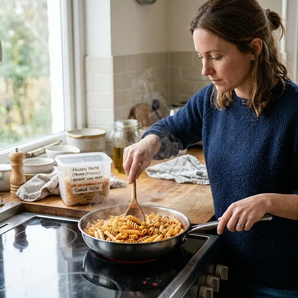 Cómo descongelar y recalentar pasta cocida