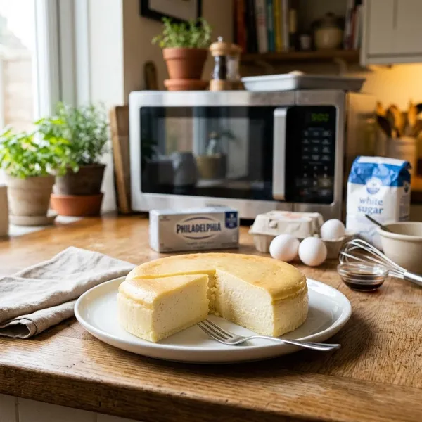tarta de queso al microondas